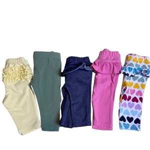 Garanimals Girl Ruffle Bottom Leggings Lot 0-3 months